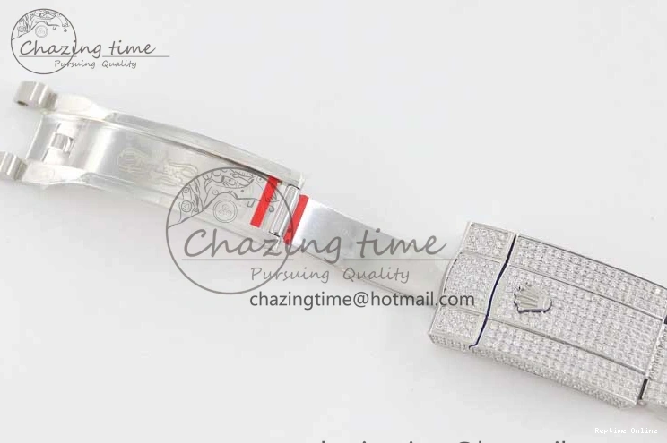 0212 Datejust 41 SS Full Diamonds TWF 1:1 Best Edition Arabic Markers Dial on Bracelet A Sporty 2395